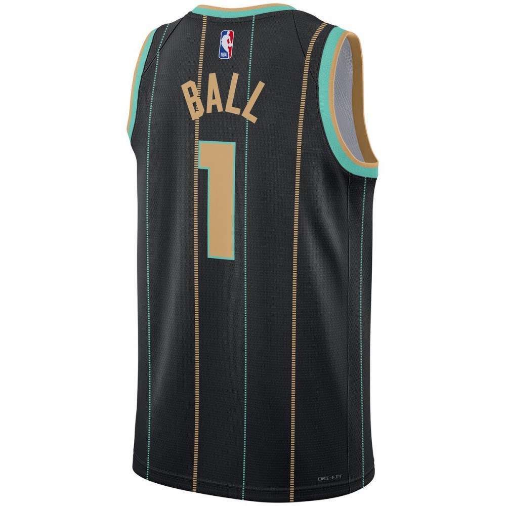 LaMelo Ball Charlotte Hornets Jordan Brand Unisex 2022/23 Swingman Jersey - City Edition - Black-Pro Kit Vault | Brand New 26/27 Sports Jerseys